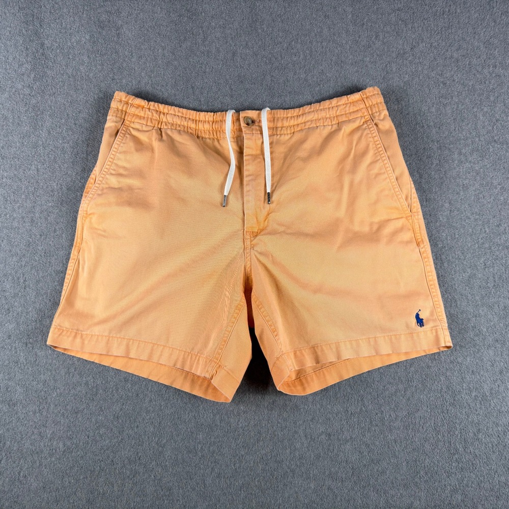 Polo Ralph Lauren Chino Shorts Mens M Peach Orange Cotton Stretch 5"